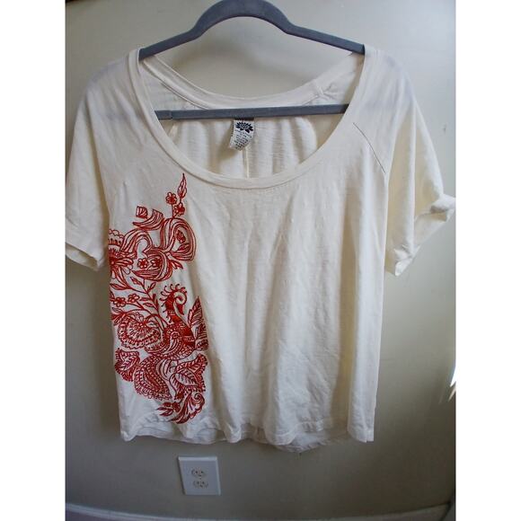 Lucky Brand Vintage tag embroidered bird t shirt Large - Picture 1 of 6